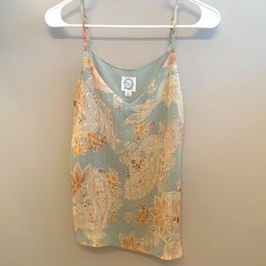 Francesca's Blue Rain Tank Top